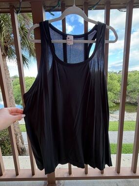 all in motion Black Mesh-Back Muscle Tee